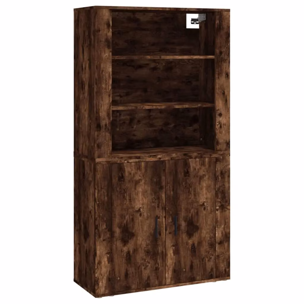 Berkfield Home Smoked Oak Highboard in Brown – 2