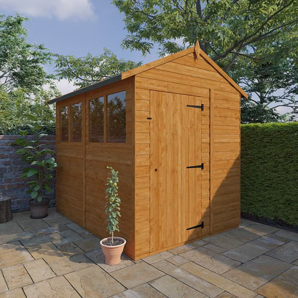 Buttercup Farm 8x6 Flex Apex Gable Chicken Coop in Burnt Orange, W175 x D238.8 x H213.5 cm – 2