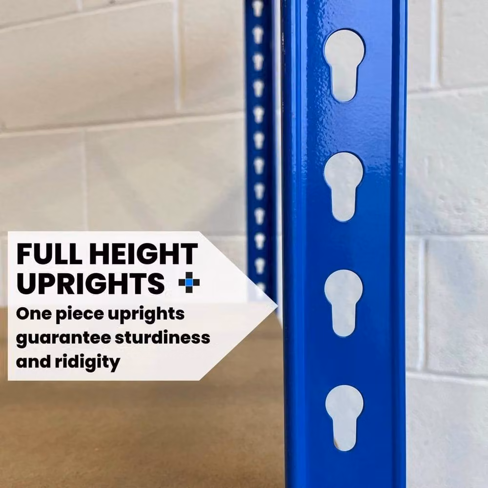 NESTLUNE 5-Tier Heavy Duty Garage Shelving Storage Unit in Blue, W/D/H: 180 x 52 x 150 cm – 3