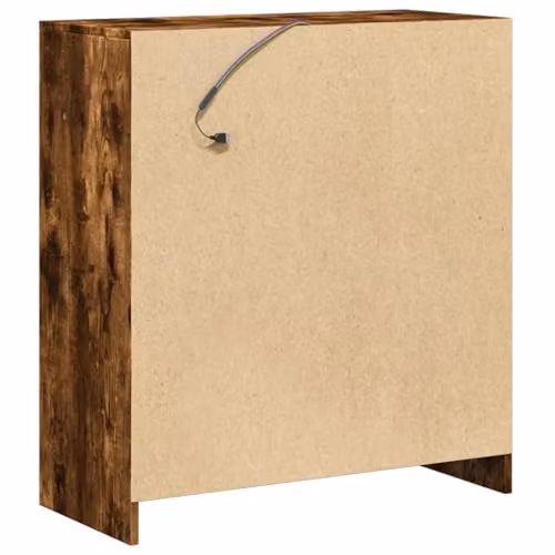 vidaXL Modern Sideboard with Integrated LED Lighting in Brown, W/D/H: 77 x 34 x 85 cm – 5