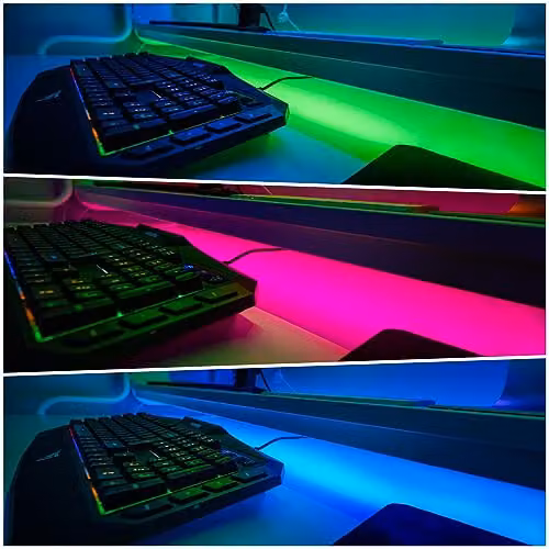 ValueLights 2 x 5 Metre RGB LED Strip Lights with App and Remote Control, Multicolour, Transparent – 5