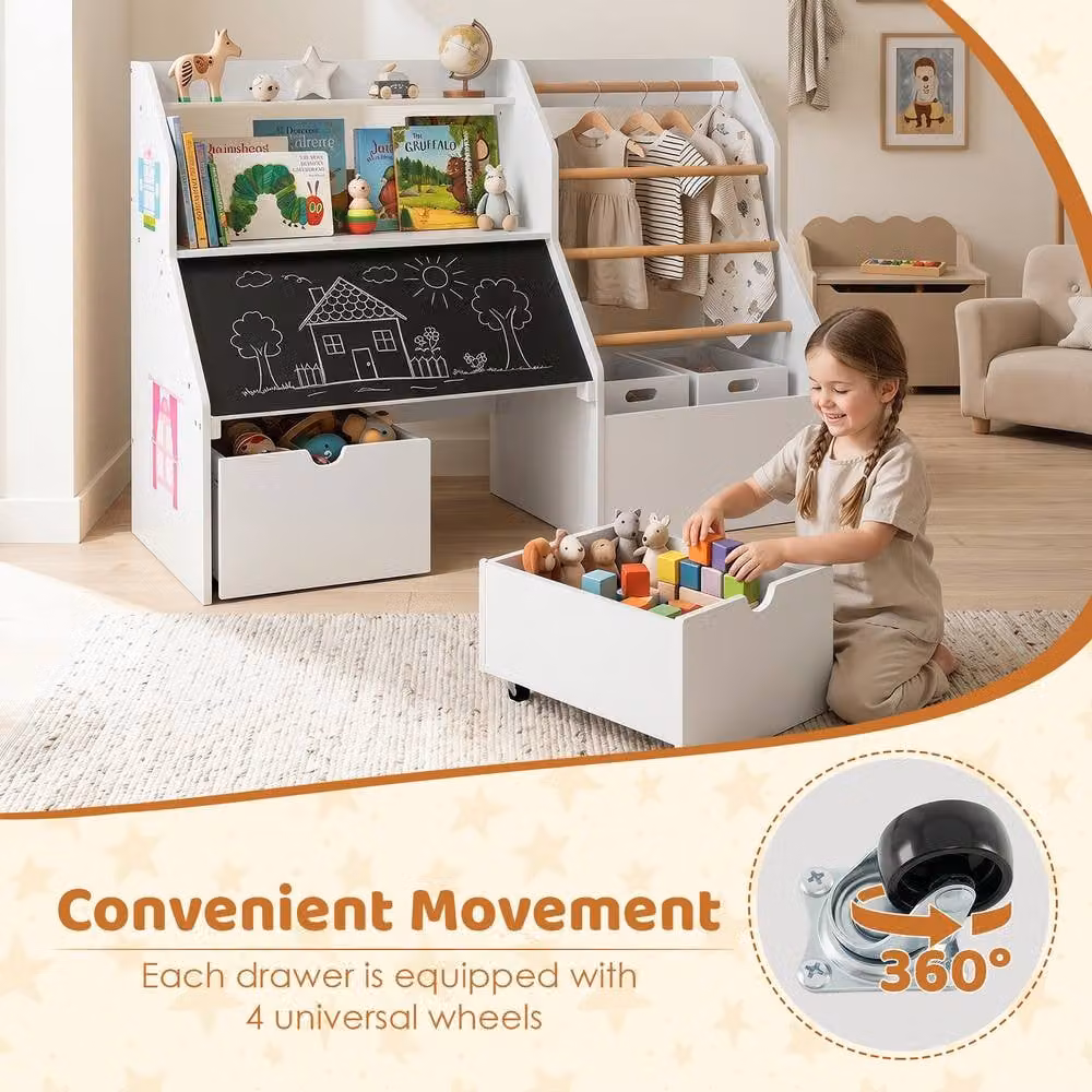 Costway Toy Storage Organizer in White – 2