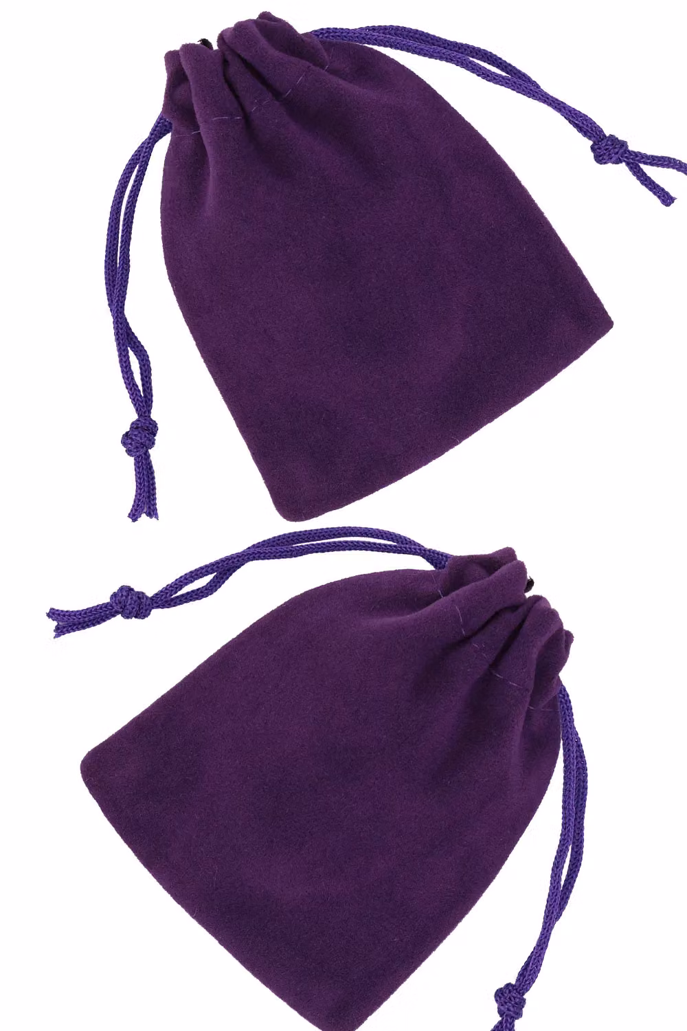 Neel Blue 50 Velvet Drawstring Bags in Purple, W: 7 cm x H: 9 cm – 2