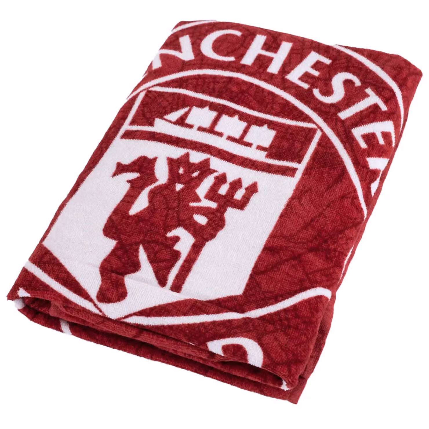 Manchester United FC Identity Crest Beach Towel in Red, W: 140 cm, H: 70 cm – 2