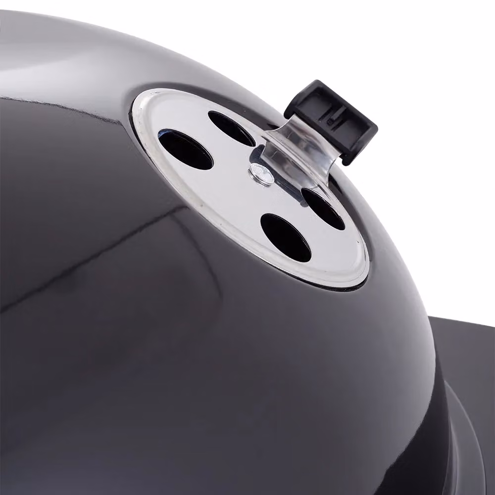 Living and Home Round Outdoor Charcoal Grill with Side Table and Wheels, Black, W/D/H: 105.0 x 94.5 x 105.0 cm – 6