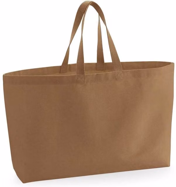 Westford Mill Canvas Oversized Tote Bag in Brown, W/D/H: 41.0 x 16.0 x 56.0 cm
