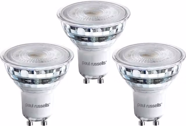 Paul Russells 4.5W LED GU10 Dimmable Warm White Glass Bulb, 480lm, 2700K