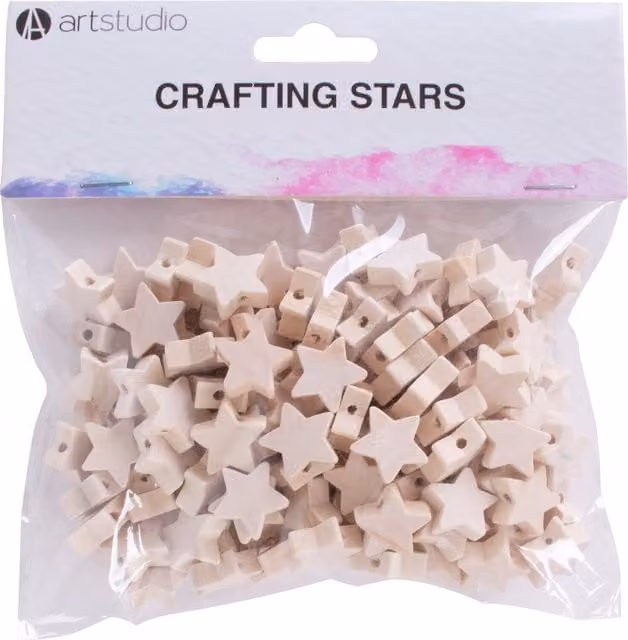 Art Studio Brown Star Hanging Pendant Light Made of Wood and Paper