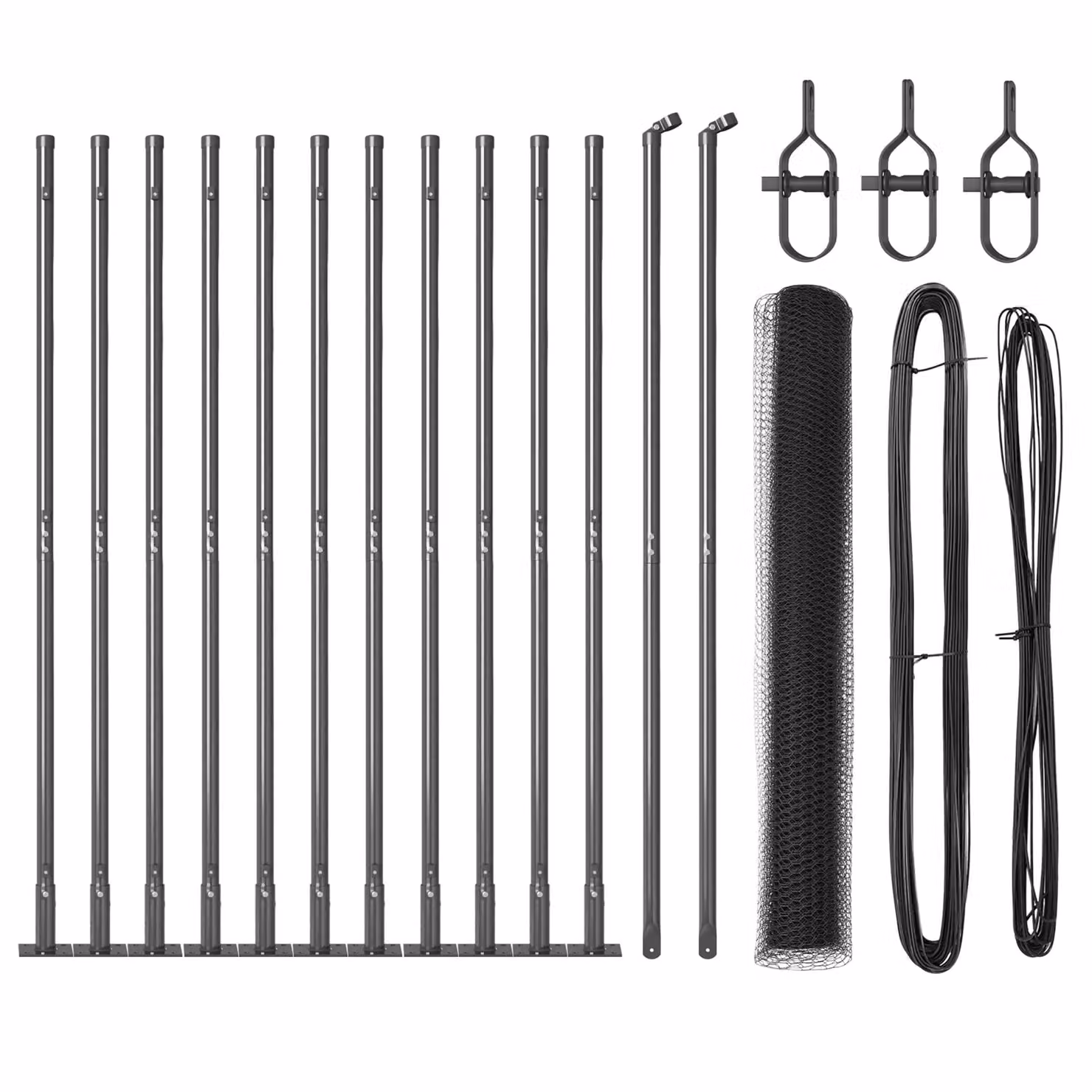 Berkfield Home Grey Powder-Coated Steel Wire Mesh Fencing Set of 2, W: 25 m, H: 1.2 m – 2