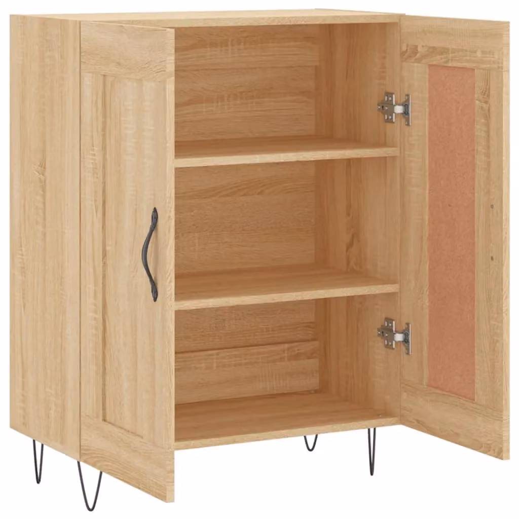 Berkfield Home Sonoma Oak Sideboard in Brown, W: 69.5 cm, D: 34 cm, H: 90 cm – 3