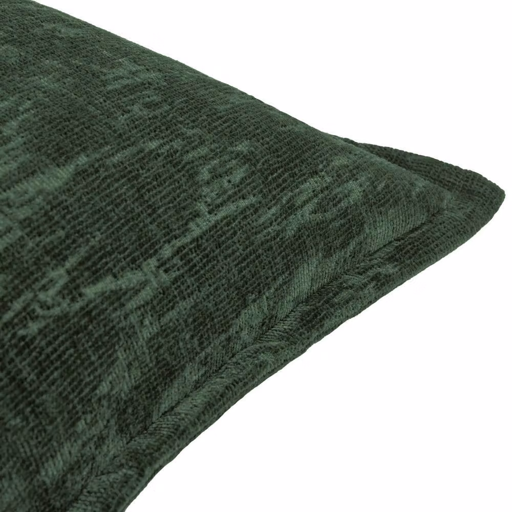 Paoletti Aurelio Green Chenille Jacquard Square Cushion, W/D/H: 45 x 45 x 45 cm – 3