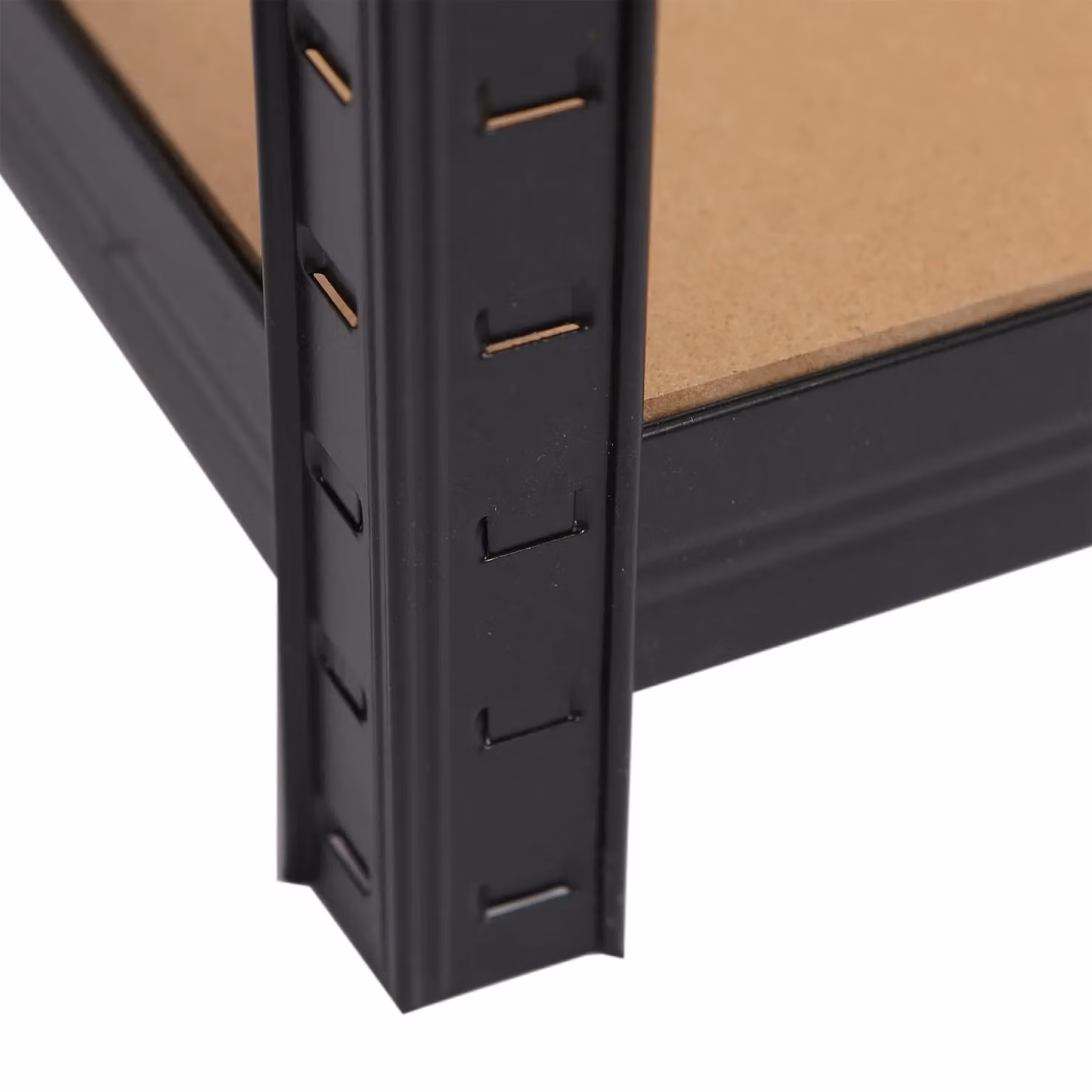 Harbour Housewares Set of 2 Heavy Duty 5-Tier Steel Garage Shelving Units in Black with Adjustable Shelves – 8