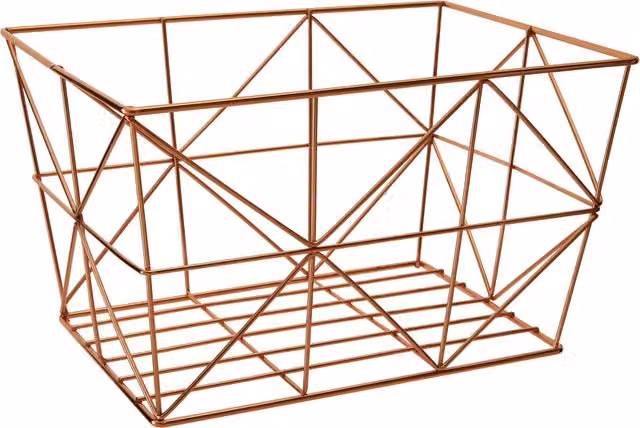Orsina Gold Tapered Wire Mesh Basket