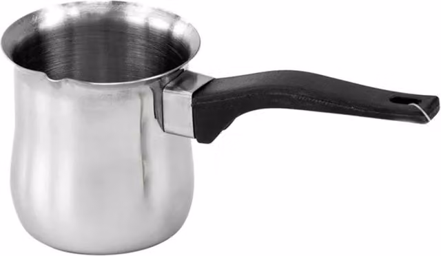 KDMK Turkish Style Stainless Steel Coffee Pot and Milk Tea Warmer, 170ml, Silver