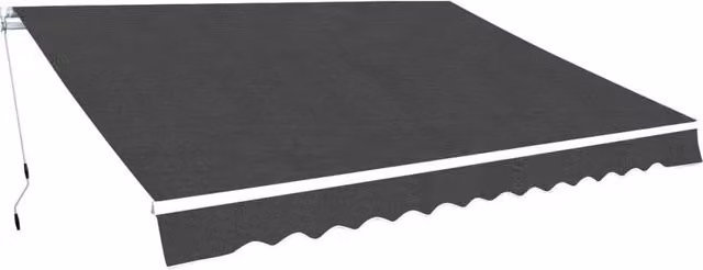 Berkfield Home Manual Operated Folding Awning in Anthracite Black, 400 cm