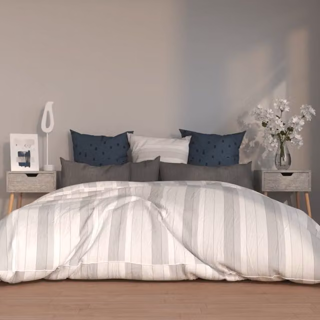 Berkfield Home Set of 2 Modern Bedside Cabinets in Concrete Grey, W/D/H: 40 x 40 x 56 cm – 1