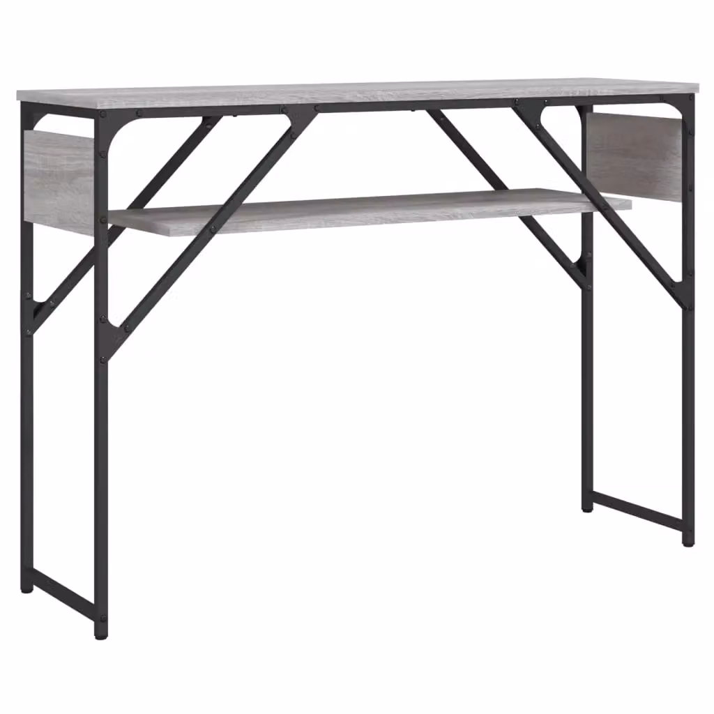 Berkfield Home Console Table with Shelf in Grey Sonoma, W/D/H: 105 x 30 x 75 cm – 2