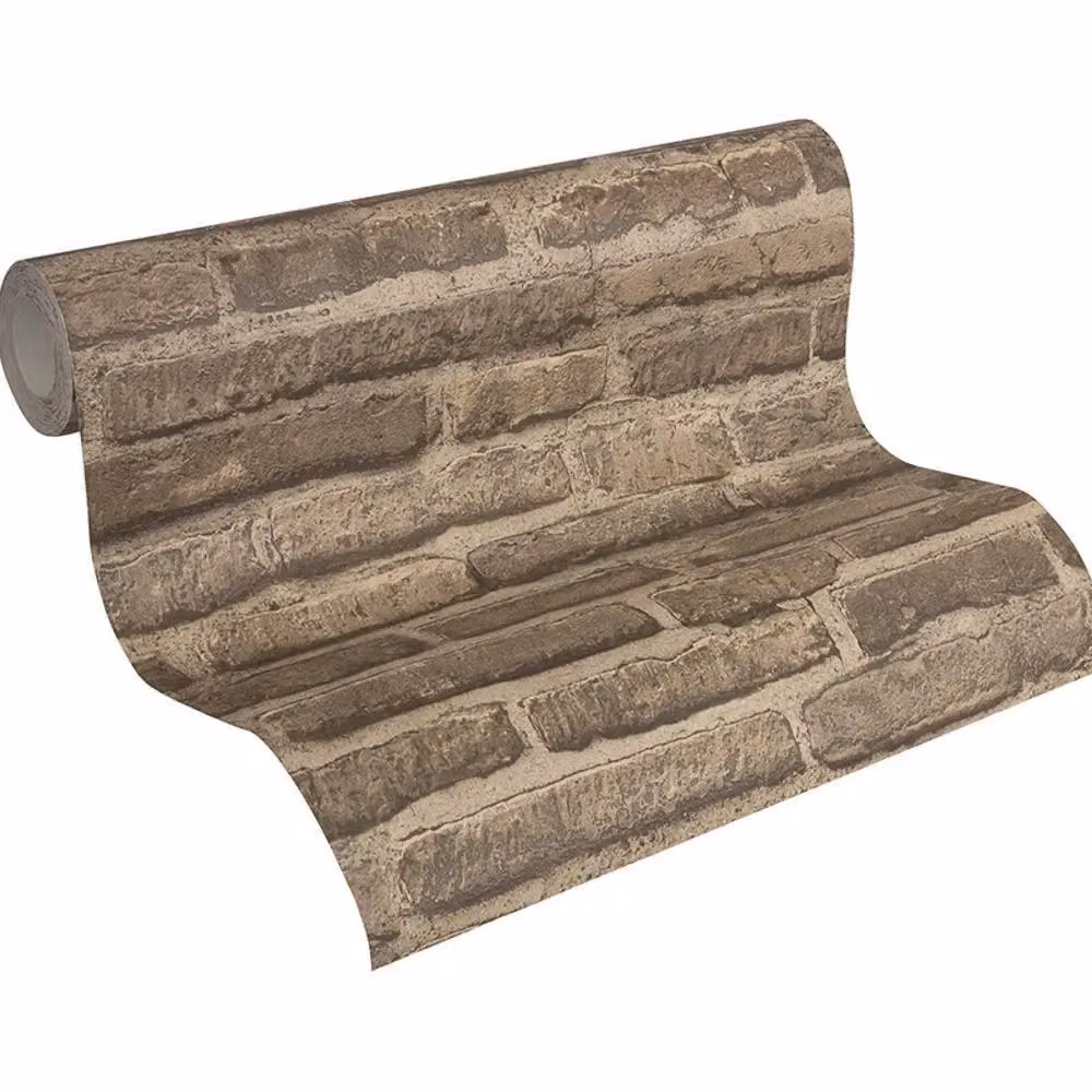 A.S. Création House Brick Pattern Faux Effect Realistic Stone Embossed Non-Woven Wallpaper in Beige – 2