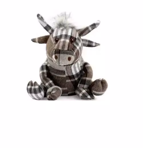 Marco Paul Grey Tartan Cow Door Stop – 2
