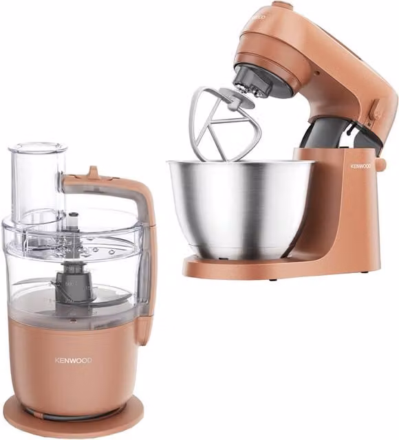 DeLonghi Go Food Processor and Stand Mixer in Storm Clay Red and Copper – 1