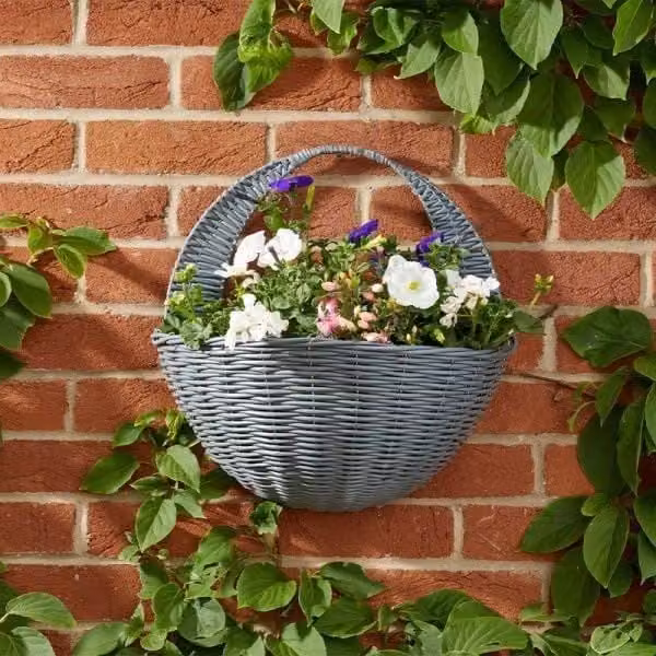 Marco Paul Hanging Flower Basket Planter in Slate Grey – 1