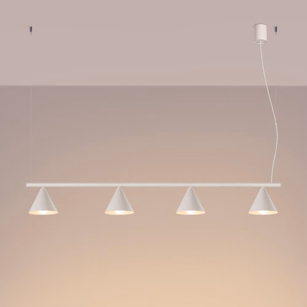 Sollux Lighting Modern 4-Light Metal Ceiling Chandelier in Beige, W/D/H: 122 x 215 x 14 cm – 2