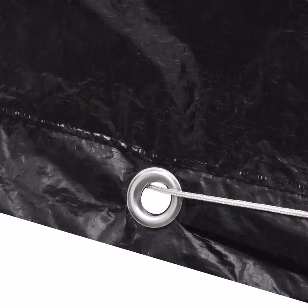 Berkfield Home Water-Repellent Poly Rattan Garden Furniture Covers for 4 People, Black, W/D: 180 x 140 cm, 2 Pack – 5