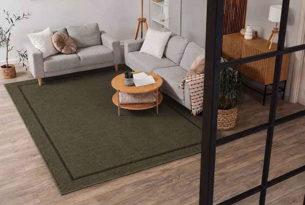 RugsX Aura Geometric Modern Rectangular Rug in Green, W: 120 cm, L: 170 cm – 4