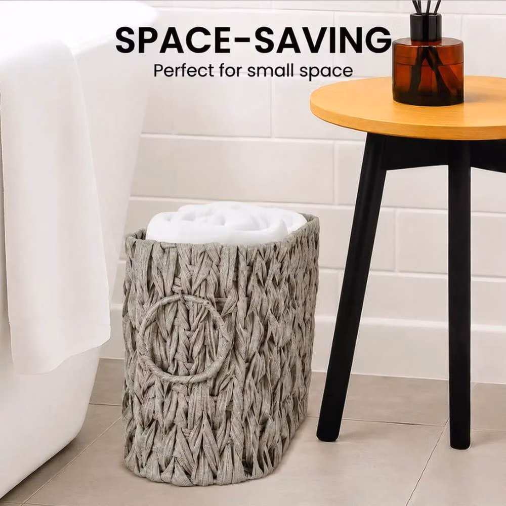 Kelvenix Grey Freestanding Bathroom Toilet Paper Organizer Basket W/D/H: 40.0 x 24.0 x 16.0 cm – 5