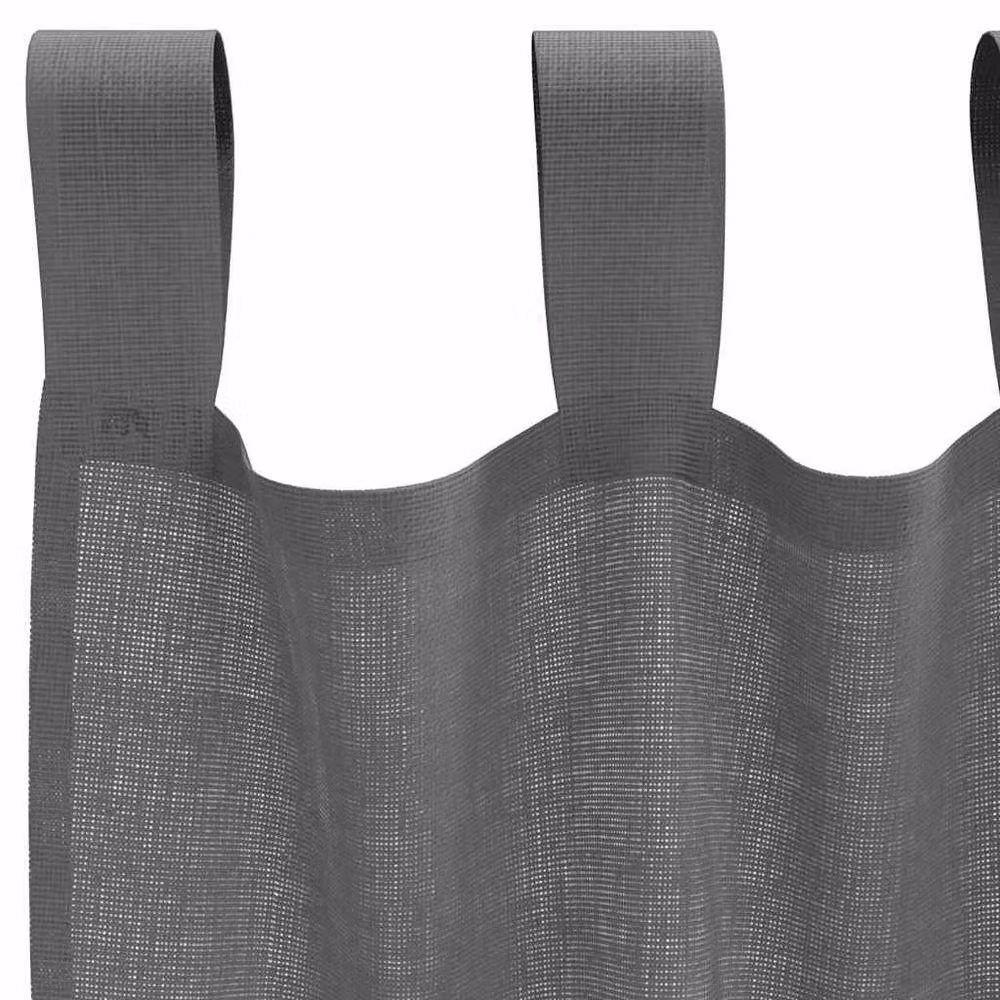 Berkfield Home Voile Curtains with Loops, 2 Pack, Dark Grey, W: 140 cm, H: 245 cm – 3