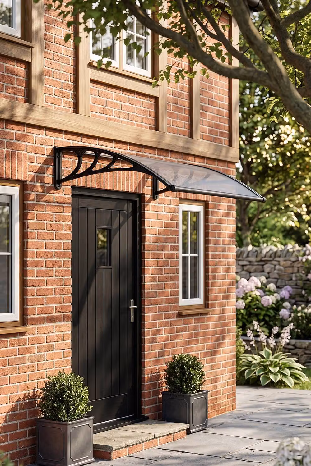 Garden Sanctuary Grey Outdoor Door Canopy and Window Awning with Drainage Channel – 2