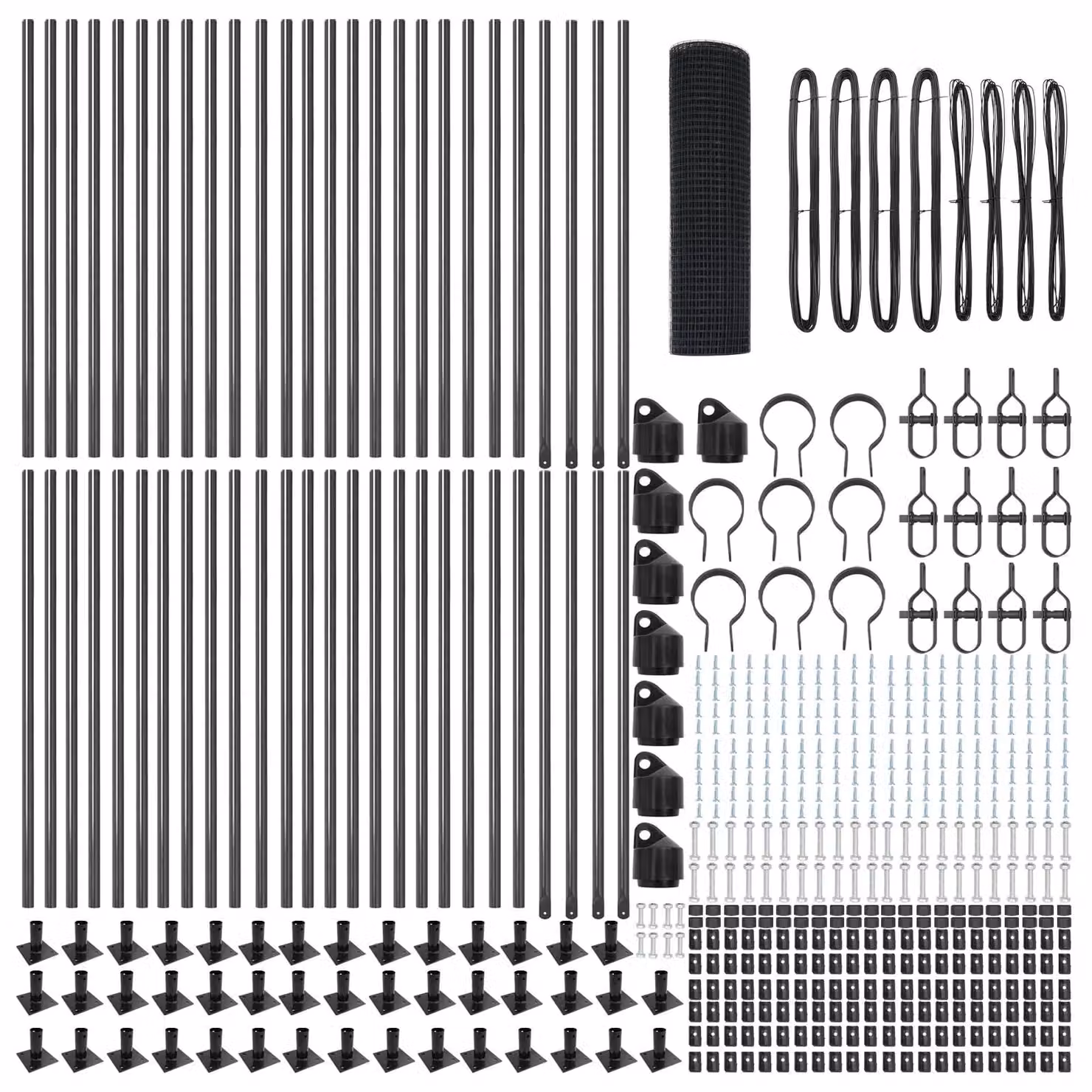 Berkfield Home Grey Steel Welded Wire Fence with 13 Flanged Posts, 1 x 100 m – 3