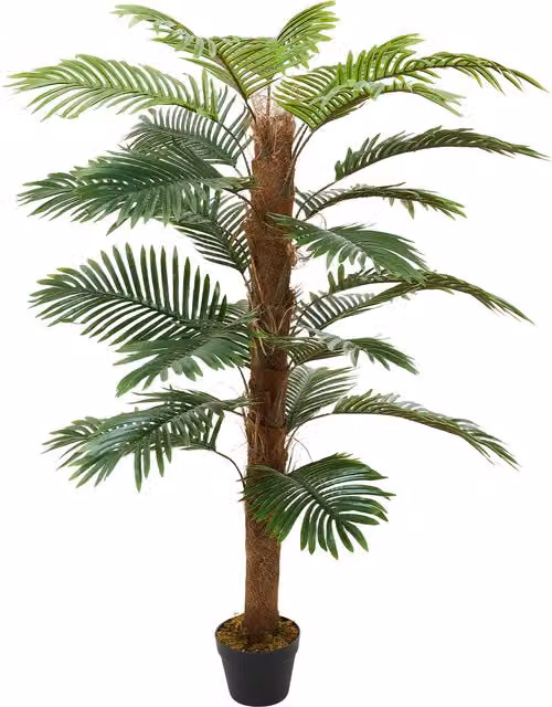 Livingandhome Green Potted Artificial Palm Tree, Height: 160 cm