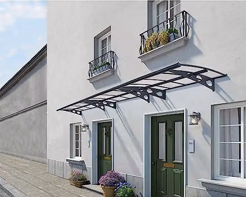 Palram Canopia Herald 6690 Front Door Canopy in Grey with Polycarbonate and Galvanised Steel – 2