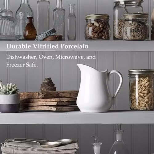 Wm Bartleet & Sons Porcelain Traditional Jug, White, 1.1 l – 4