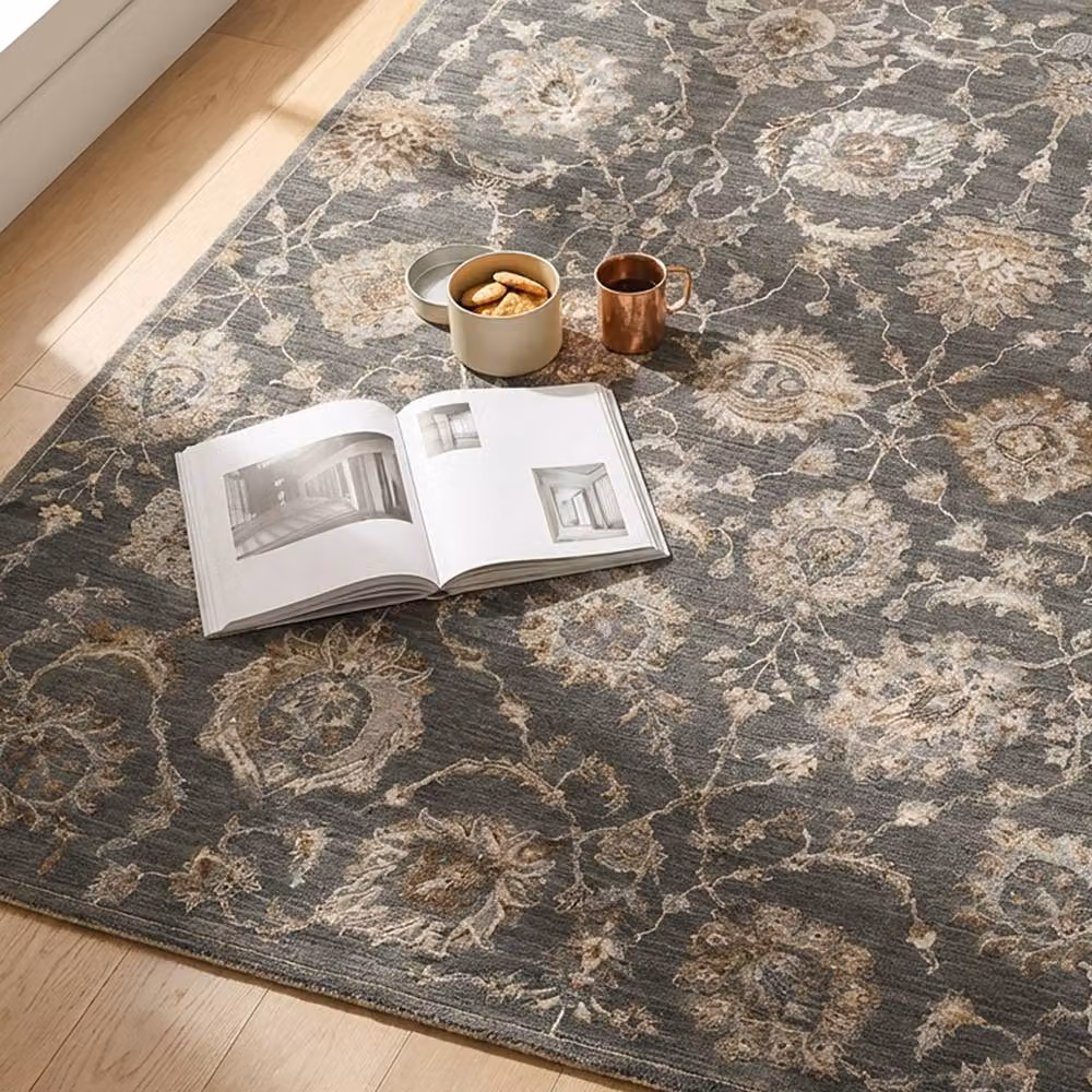 Livabliss Arda Vintage Boho Fringe Living Room Rug in Brown, Grey and Blue, W: 150 cm, D: 230 cm – 4