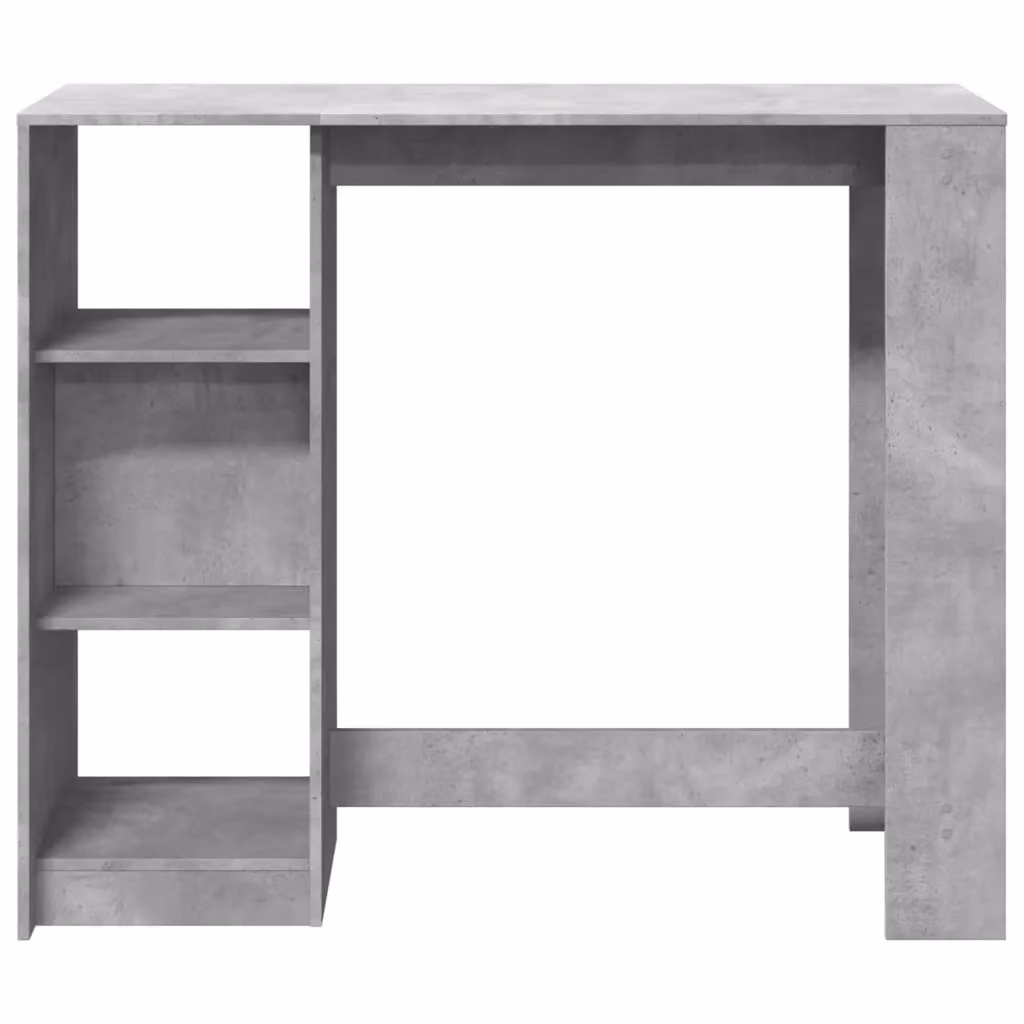 Berkfield Home Bar Table with Shelf in Concrete Grey, W/D/H: 124 x 46 x 103.5 cm – 3