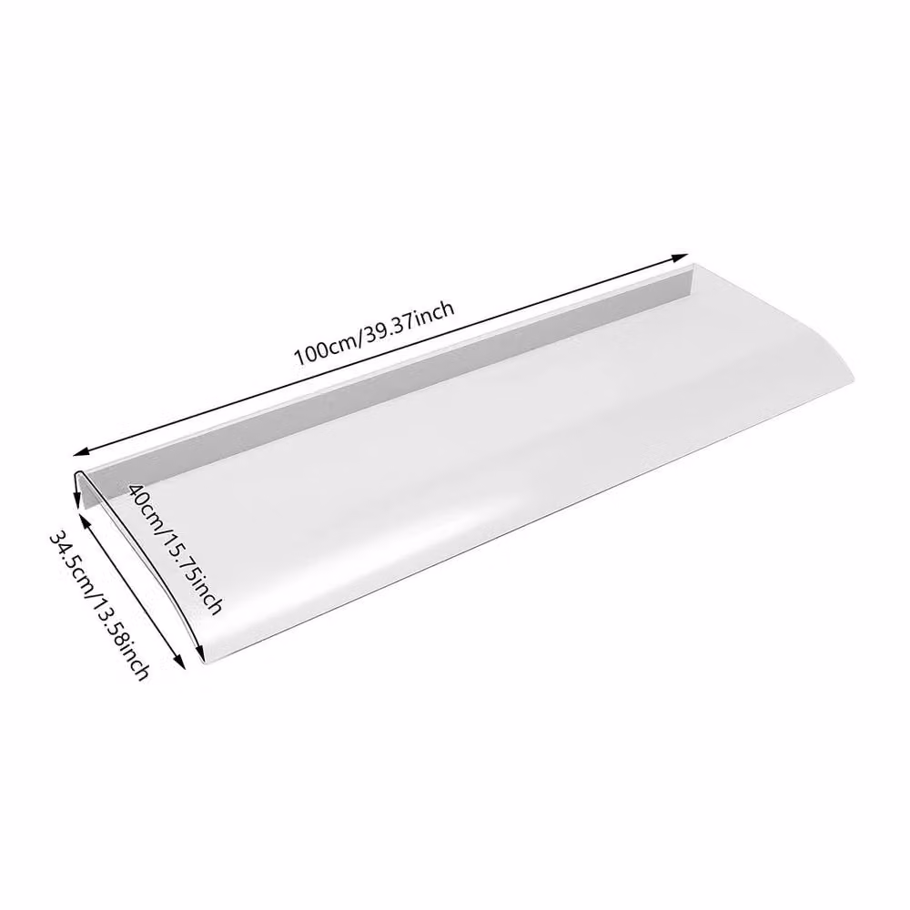 EONLION Clear Polycarbonate Door Canopy Awning Shelter, W: 100 cm, D: 34.5 cm – 2