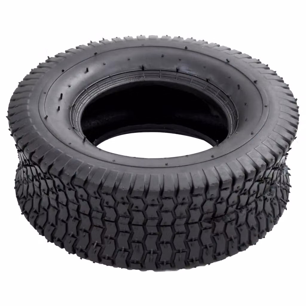 Berkfield Home Wheelbarrow Tyres, 2 Pack, Black Rubber, 13x5.00-6 4PR – 4