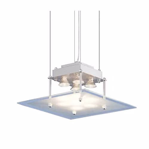 Netlighting Tormenta 4 Light Aluminium Pendant Ceiling Light in Grey, W/D/H: 120 x 55 x 36 cm
