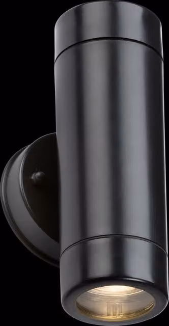 Netlighting Knightsbridge EAMON Black Polycarbonate Up/Down IP54 GU10 Wall Light – 1