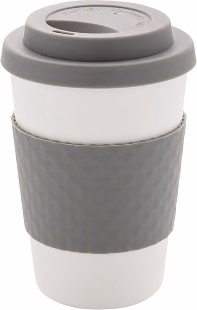 XD Design Reusable Coffee Machine Cup with Lid, Grey, 270 ml