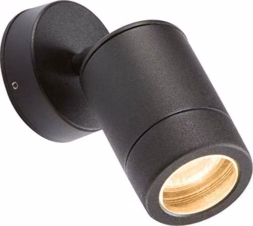 Netlighting Black Adjustable Aluminium and Stainless Steel Wall Light, IP65, GU10