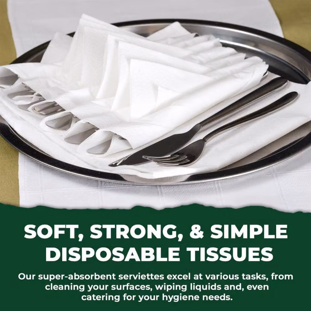 ECONX White 2-Ply Paper Napkins, 40 cm, 1000 Pack – 6
