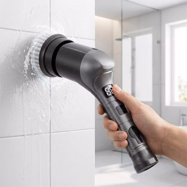Ventryn 6-in-1 Electric Cleaning Brush with Rotating Heads in Grey – 1