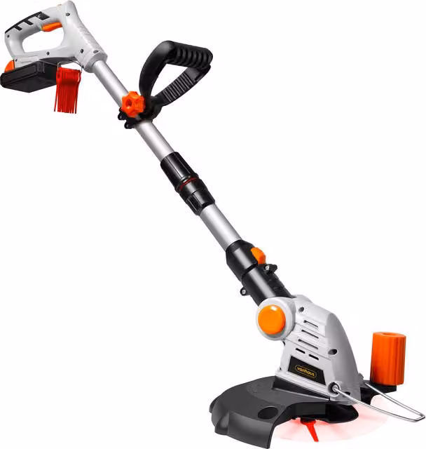 VonHaus 20V Max Cordless Grass Trimmer with Telescopic Handle and Blade in Grey