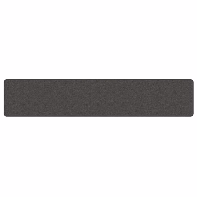 Berkfield Home Sisal Look Carpet Runner in Anthracite and Black, W/D/H: 50 x 250 cm