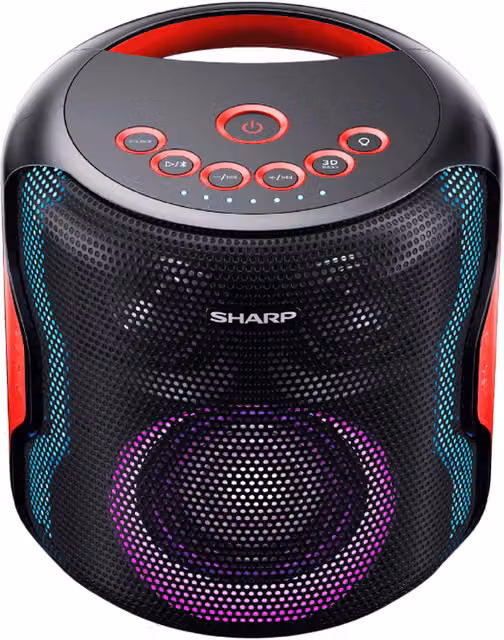 SHARP Portable Party Speaker 130W with Bluetooth, Black