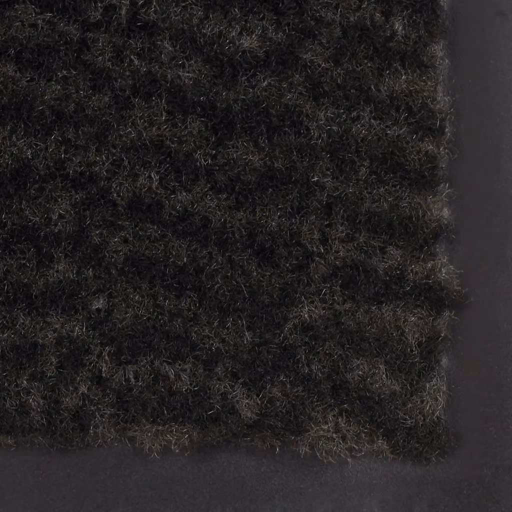 Berkfield Home Non-Slip Rectangular Tufted Dust Control Mats, 2 Pack, Black, W: 80 cm, L: 120 cm – 2