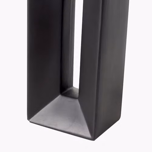 Pacific Lifestyle Abstract Square Block Ceramic Table Lamp with Cream Fabric Shade, Black and Cream, W/D/H: 30 x 30 x 58.5 cm – 4